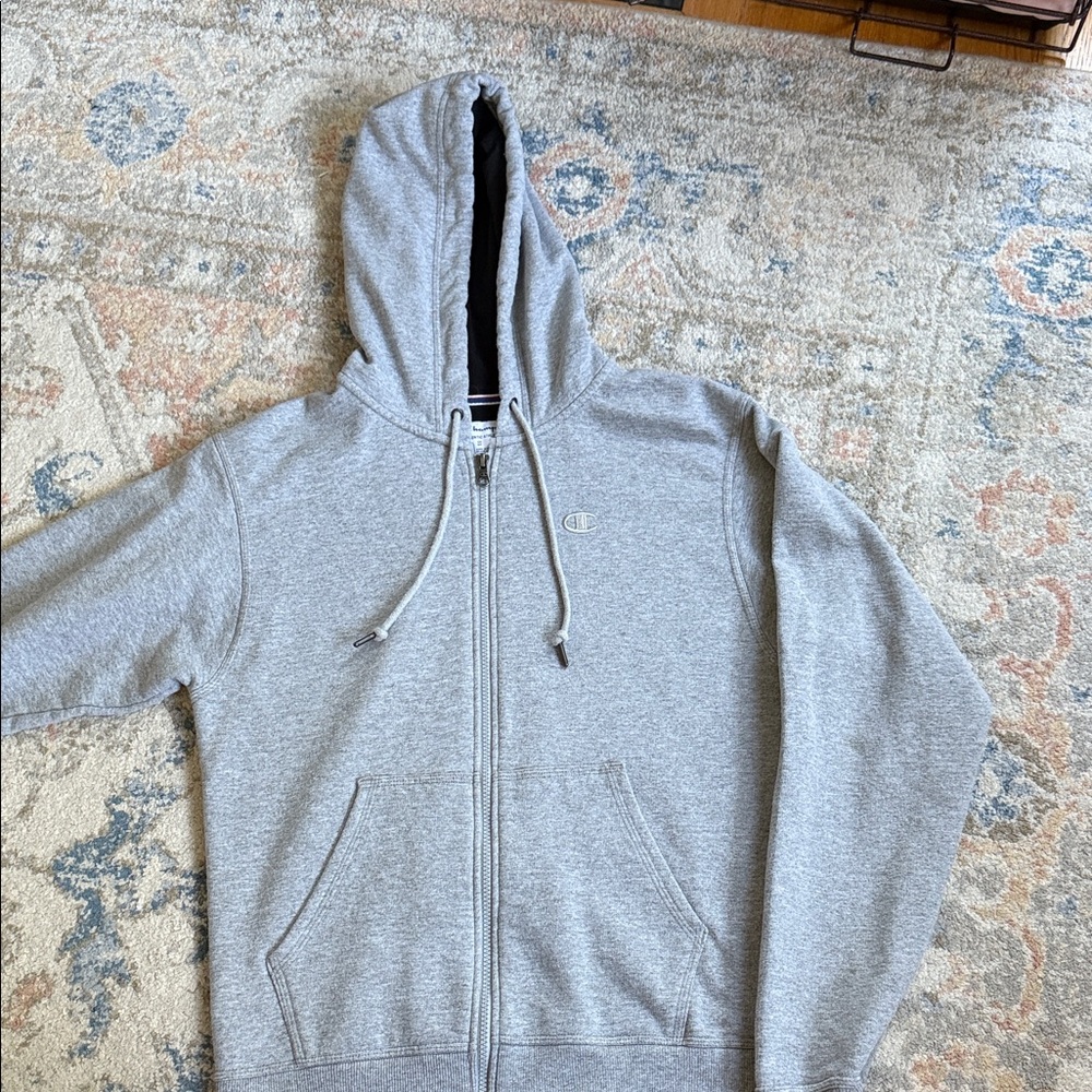 Champion Men's Zip Up Hoodie in Gray